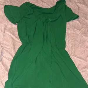 Green Short Sleeve Romper